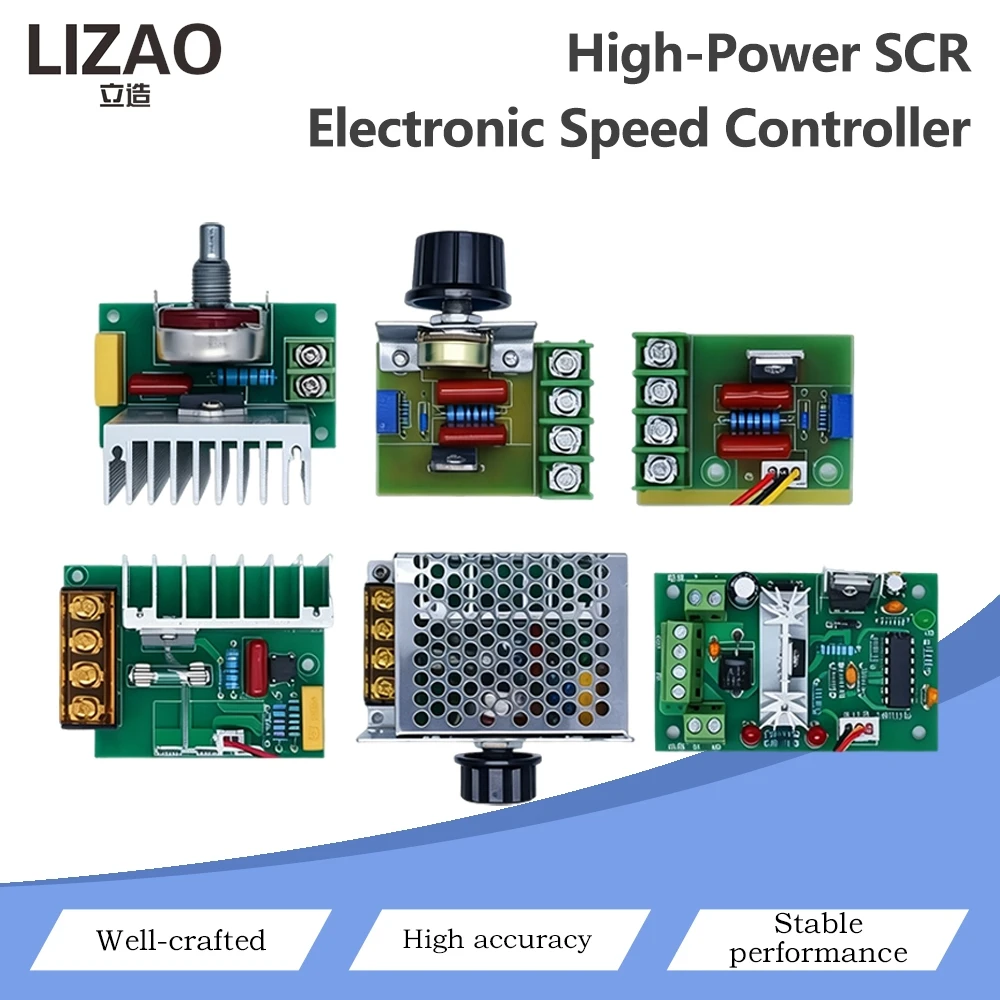 AC 220V High Power SCR Voltage Regulator Motor Speed Controller Dimmer Governor 150W‑10000W Adjustable Speed Control Module