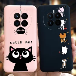 For Huawei Mate 50 Pro Case 2022 Cute Cartoon Cat Painted Soft TPU Protective Cover For Huawei Mate50 Pro DCO-LX9 CET-LX9 Fundas