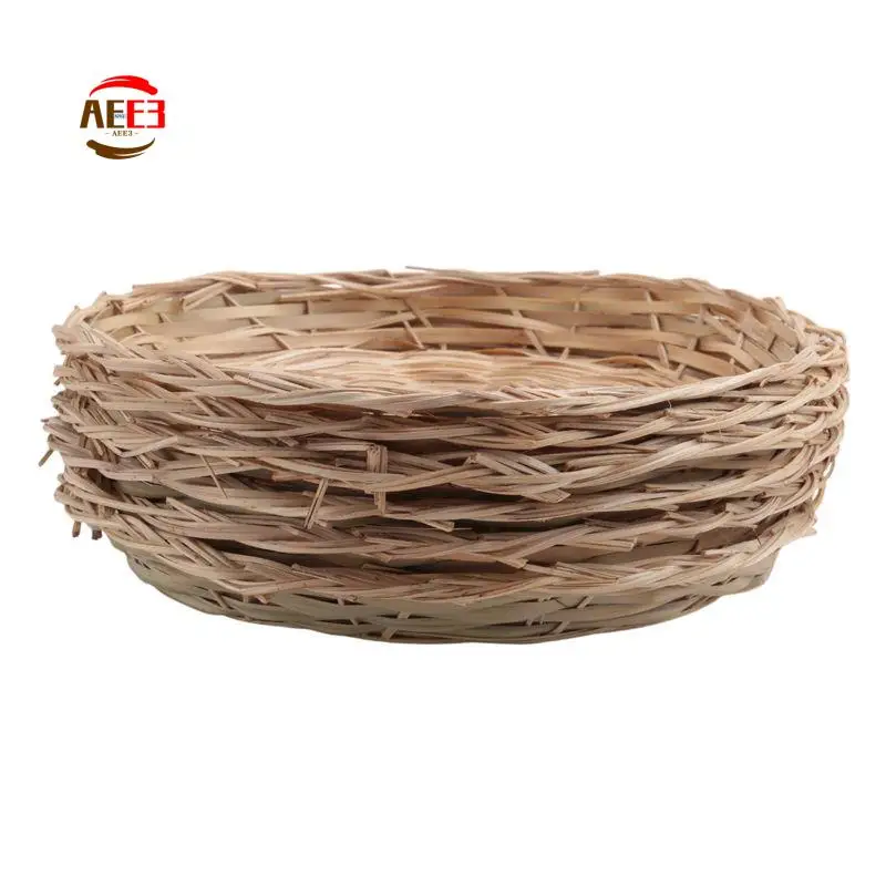 AEE3-6Pcs Bamboo Paper Plate Holder - 10 Inch Round Woven Plate Holder, Reusable Paper Plate Holders For Picnic Party