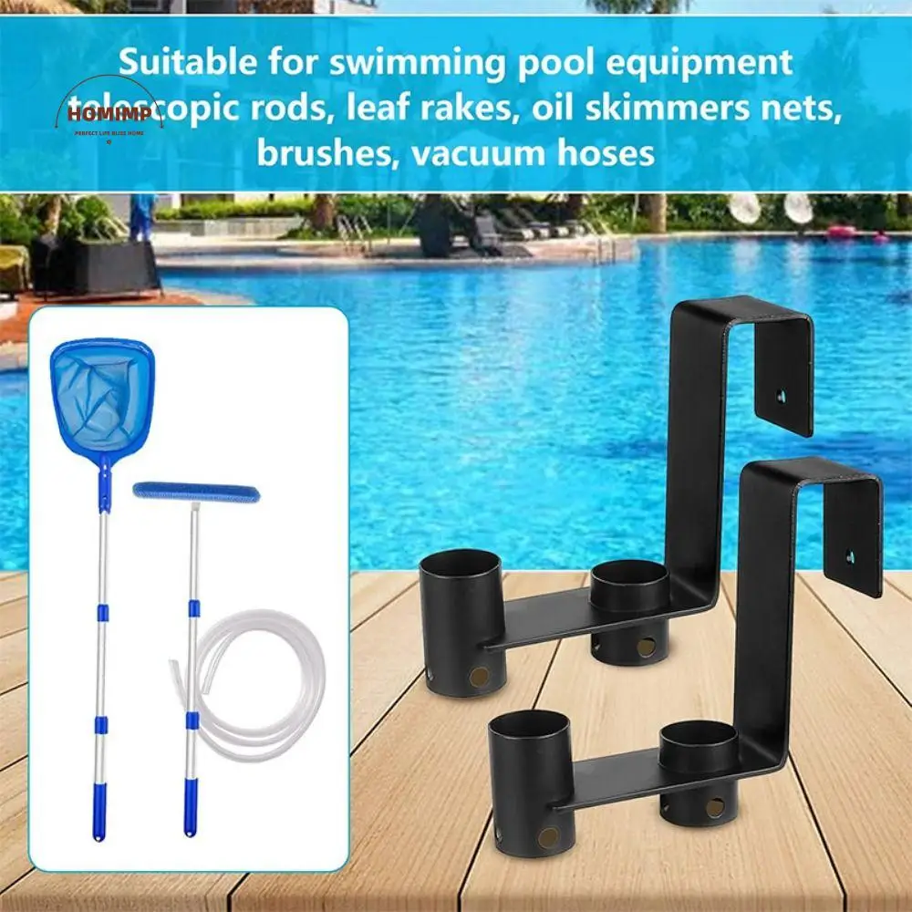 

2Pcs Heavy Duty Hanging Pool Fence Hooks Easy Installation Rust-proof Pool Cleaning Tool Organizer Multi-functional Space Saving