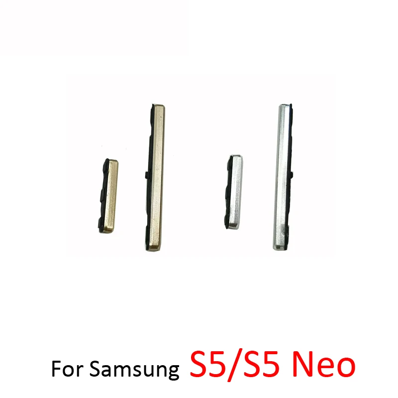 For Samsung Galaxy S5 G900F G900H G900I G900 i9600 G900FD G900MD Phone Housing Frame Volume Power Button On Off Side Key Gold