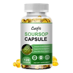 Catfit Soursop Graviola Leaves Capsules for Cell Support,Regeneration,Stress Relief,Immune Digestion Cellular Beauty Health