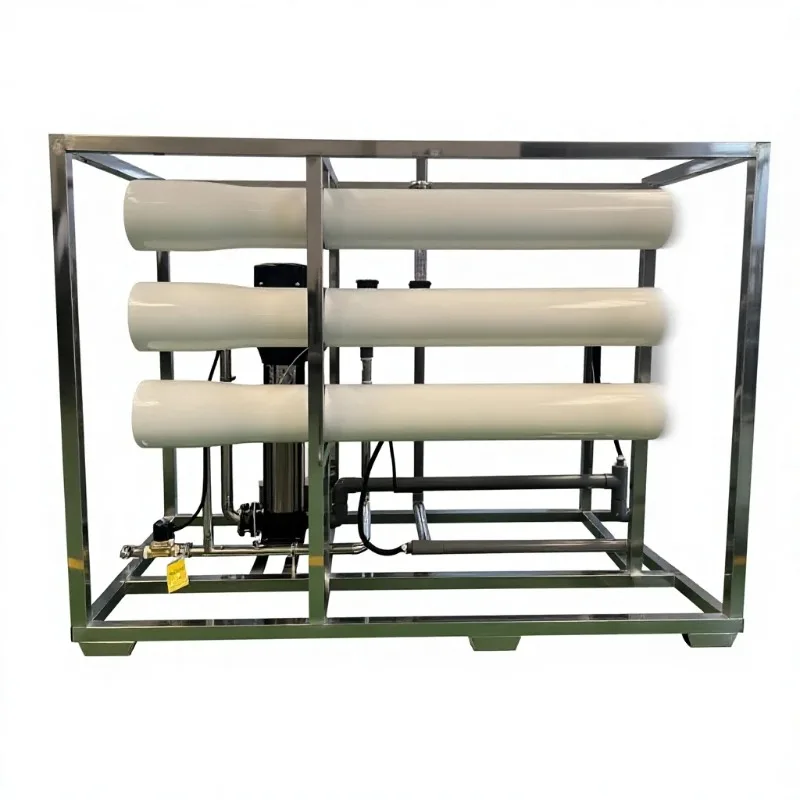 3000 LPH Fully Automatic PLC Controlled Pressure Vessel Filtration RO Reverse Osmosis Water Purification Equipment with Motor