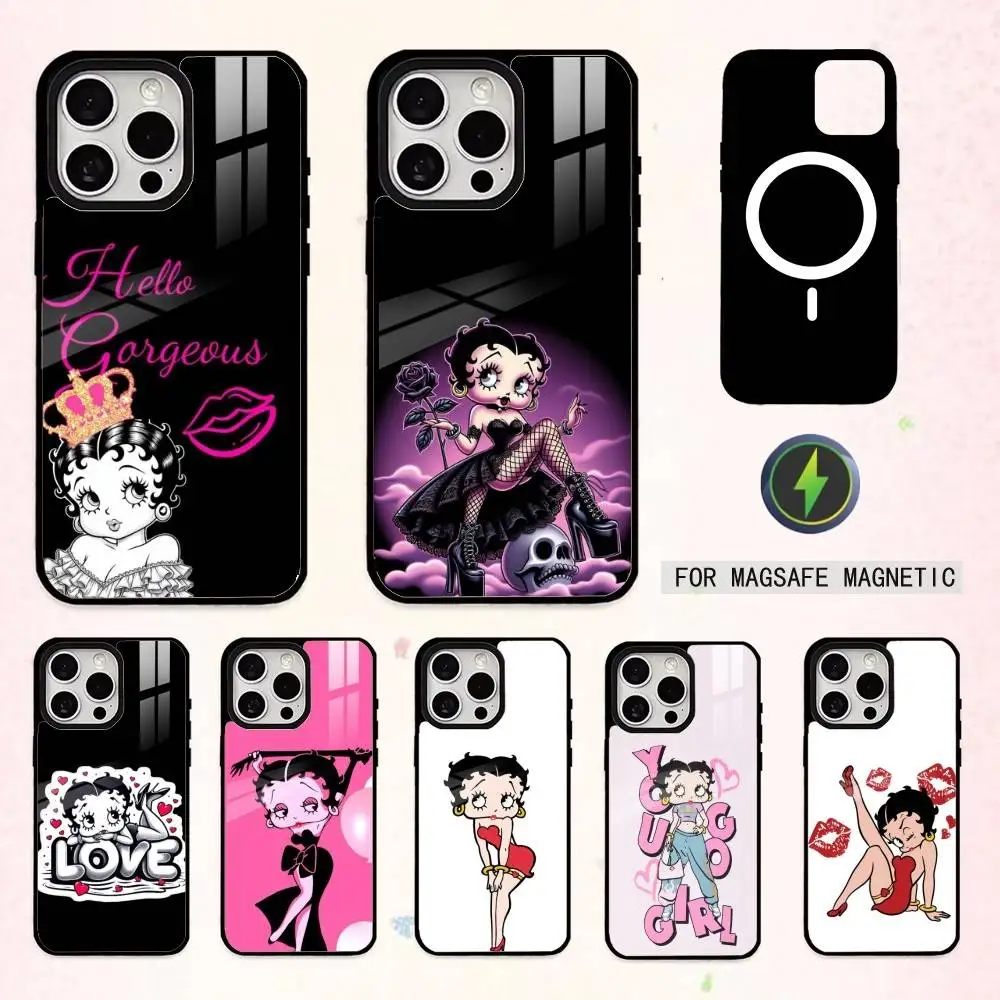 

G-Girl G-Betty-es B-BoOpS Phone Case For iPhone17,16,15,14,13,12,11 Plus,Pro Max Magnetic For Magsafe Wireless Charging