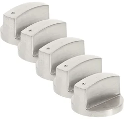 5 Pcs Gas Stove Knobs Replacement Burner Oven Range Cooktop Parts Metal Zinc Alloy Stove Knob Durable Corrosion Resistant High