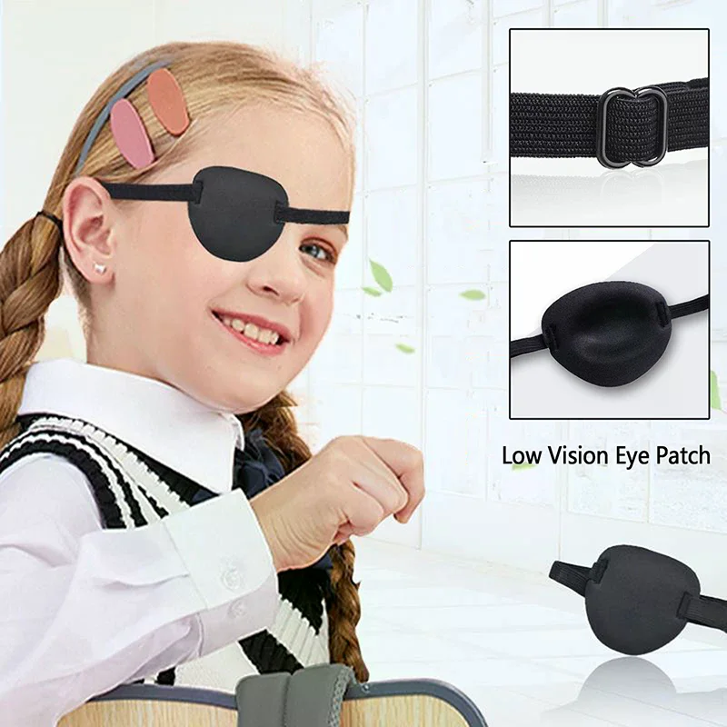1Pc Adjustable Soft Eye Patches for Adults Kids Amblyopia Lazy Eye Patches for Left Right Eyes Medical Eye Care