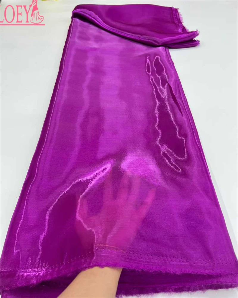 

OLOEYLuxury Glossy Metallic Liquid Satin Fabric Reflective Galaxy Shiny Satin Fabric for Fashion Dress Suit Design Mate