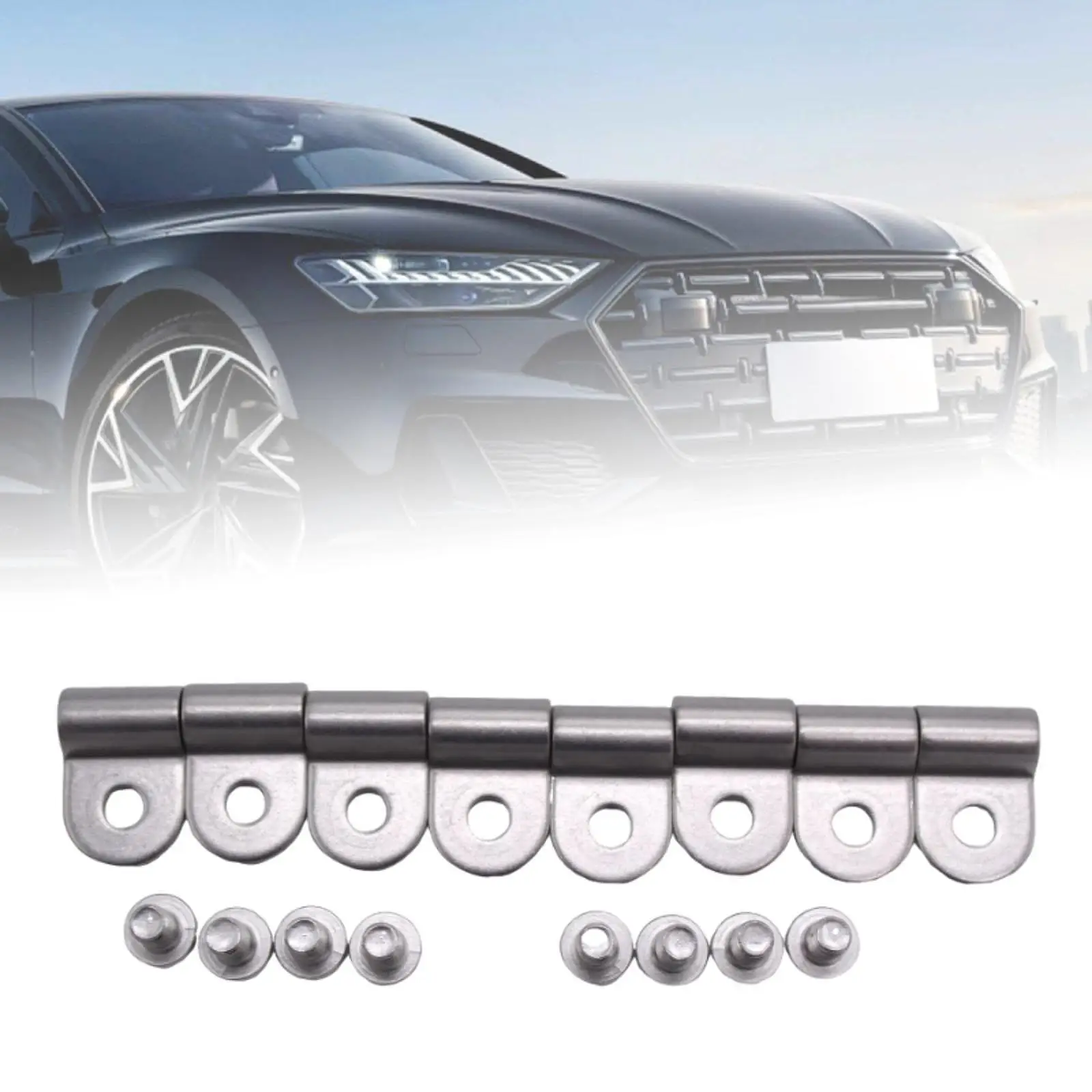 

16x Brake Line Clip Set 3/16" Wear Resistant Professional Replace High Performance Auto Accessory Utility Polished with Screws