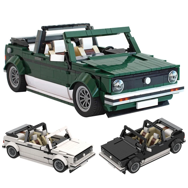 voiture-technique-moc-vw-golf-mk1-cabriolet-modification-de-la-mini-cooper-ensembles-creatifs-d'experts-blocs-de-construction-jouets-pour-adultes-cadeau