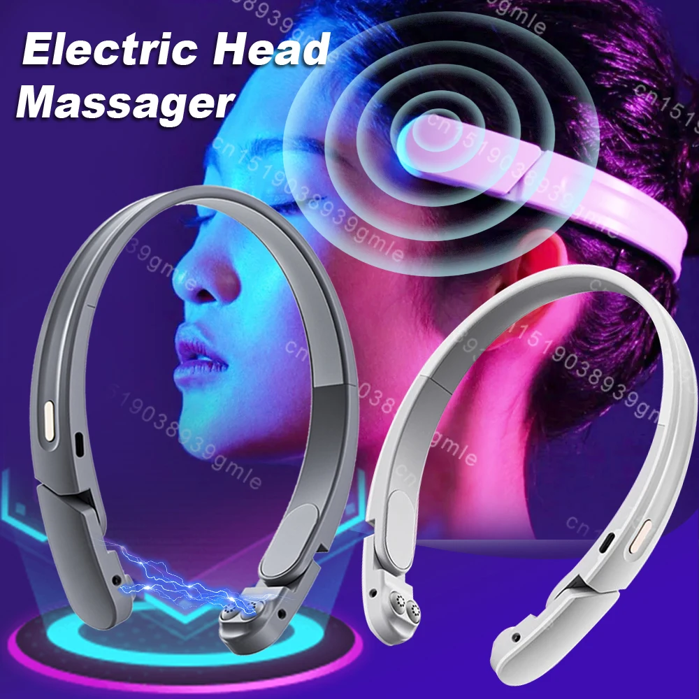 Electric Head Massager Headache Relief Ems Stimulator Therapy Machine Migraine Insomnia Release Masseur Heads Massager Tool