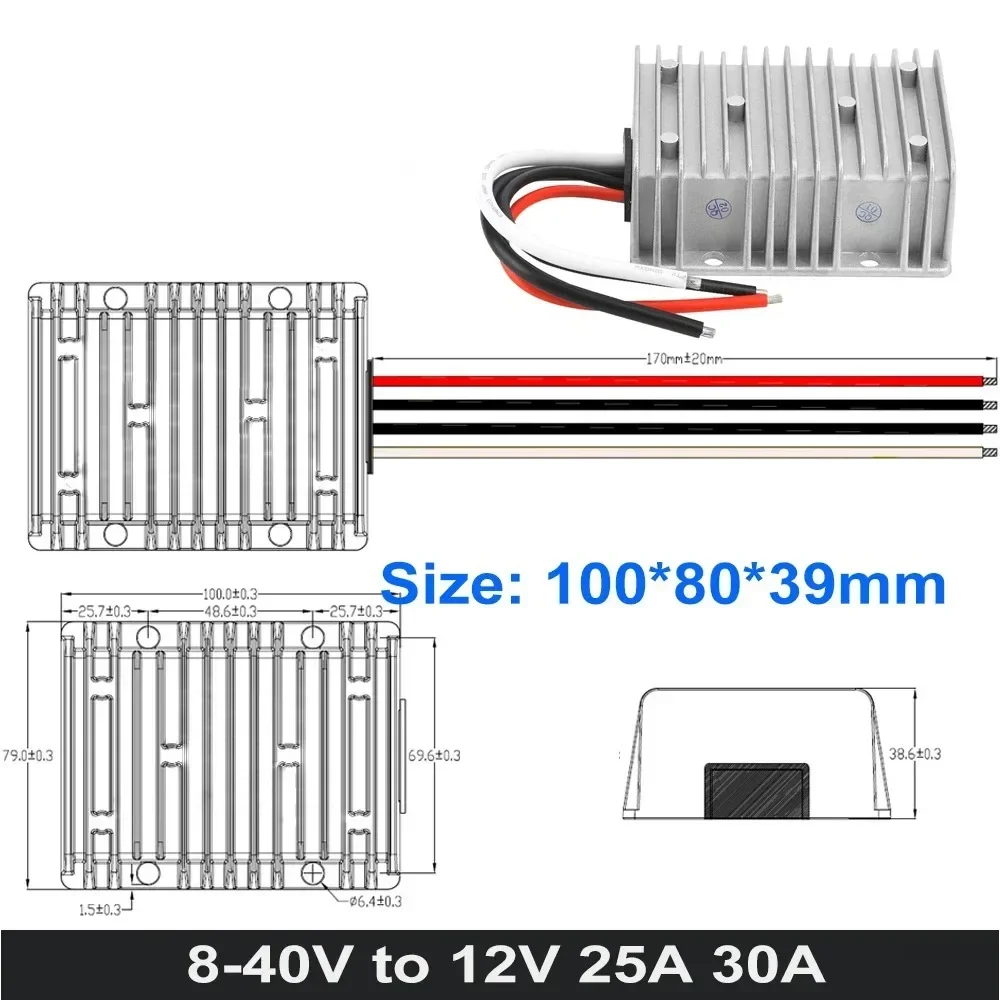 Stabilisateur de tension de suralimentation pour voiture, convertisseur élévateur et abati eur, DC, 8-40V à 12 V, 30A, 20A, 15A, 1A, 25A, 10A, Snap3A, 12 Volts, Sochi