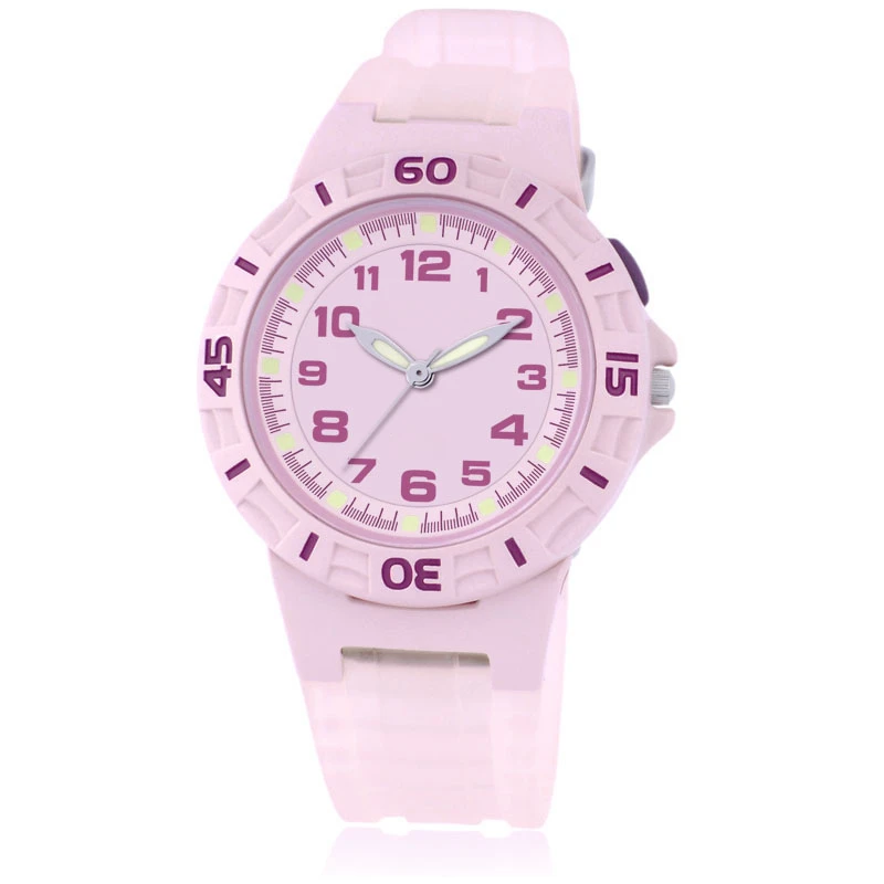 Precise fashion children boys and girls luminous student waterproof quartz sports pointer watch