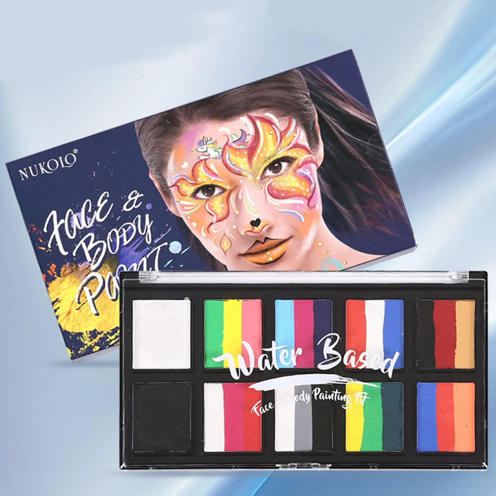 Washable Face Painting Kit for Children Adults Halloween Costume Cosplay Stage Performance Festival Clubbing Body Paint