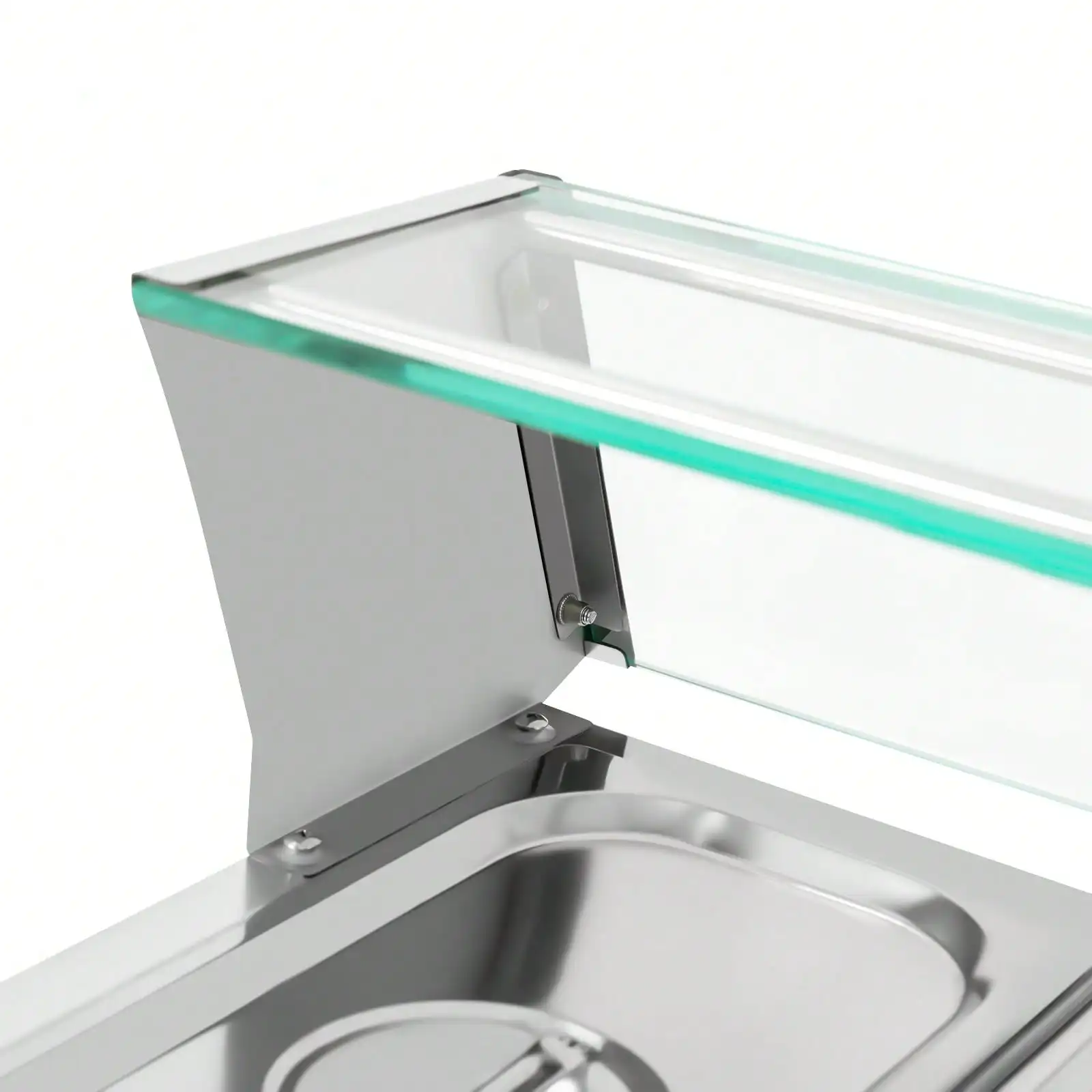 110 فولت باين ماري جهاز تسخين الطعام 6 مقلاة × 1/3 GN، طاولة بخار طعام تجارية من الفولاذ المقاوم للصدأ بعمق 6 بوصة، 1200 وات