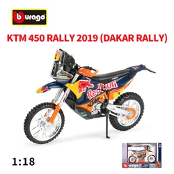 Bburago 1:18 2019 Dakar KTM 450 Rally Static Die Cast Vehicles Collectible Motorcycle Model Toys