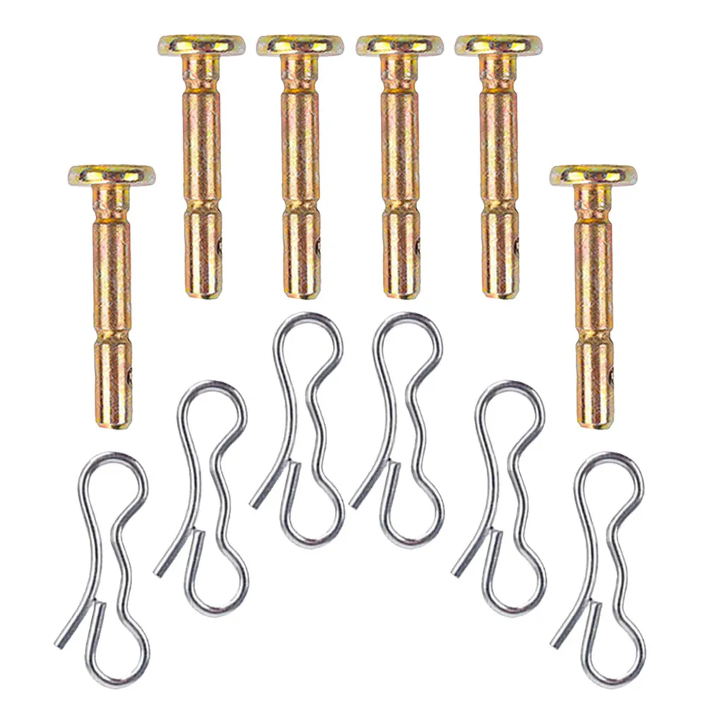6Sets Shear Pin Replacement for Snow Blower Metal Pins Stainless Steel Cotter Pins Snowblower Parts Snow Thrower Accessories