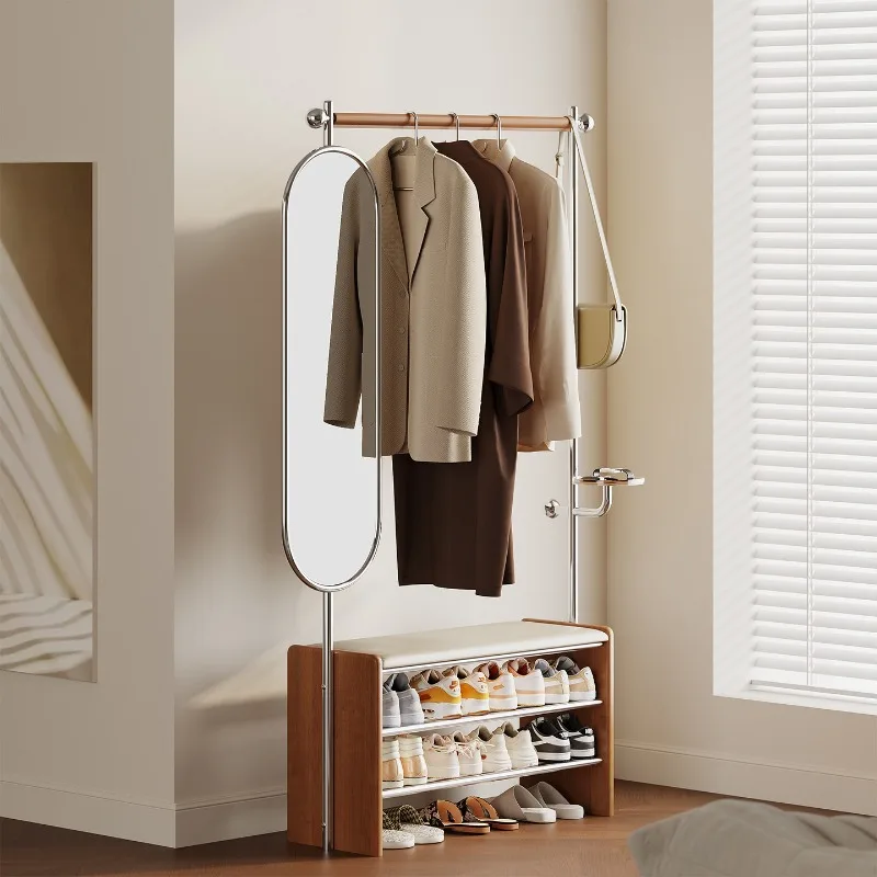 

Modern Floor Coat Racks Display Metal Bedroom Hotel Luxury Organizer Standing Coat Racks Clothes Perchero Living Room Furniture