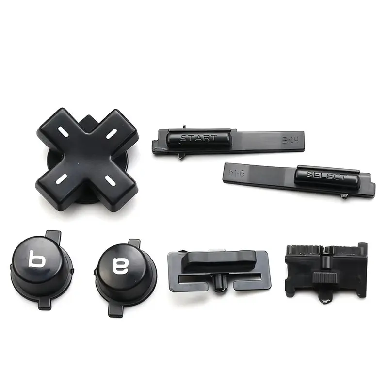 Y43A For Gameboy Micro GBM Console Replacement Button Set L R A B D-Pad Keypad Full Functionality Black