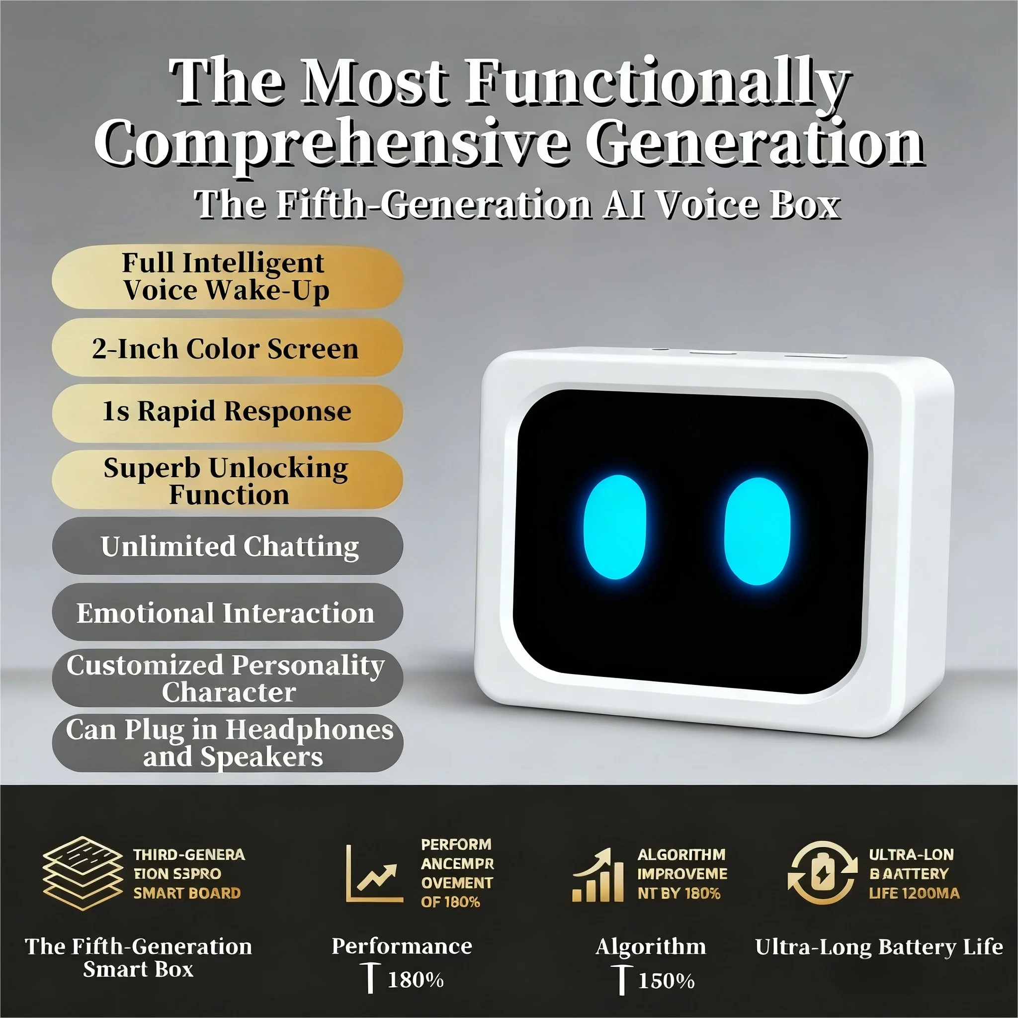 AI صوت روبوت Chatbot متعدد اللغات التعلم التعرف على العاطفة رفيق عاطفي عمر البطارية الطويل AI GPT AI مساعد الصوت