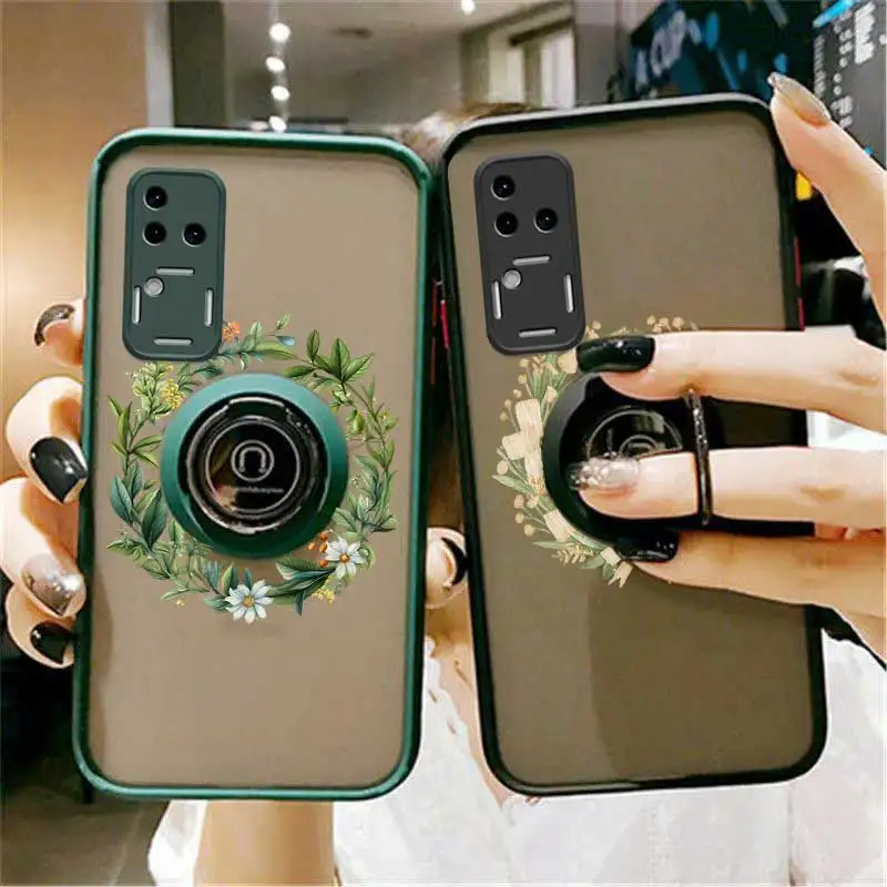 V30Pro Harvest Wreath Skin-feel Ring Phone Case For VIVO V30 V29Lite V29E V25 Cover