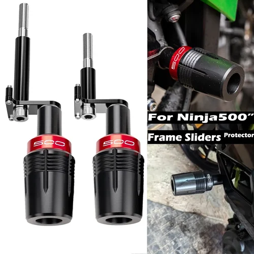 Ajuste 500 para Kawasaki Ninja500 Z500 Ninja 500 SE Z 500 2024 + deslizadores de marco de escape para motocicleta, almohadilla de choque, protección contra caídas