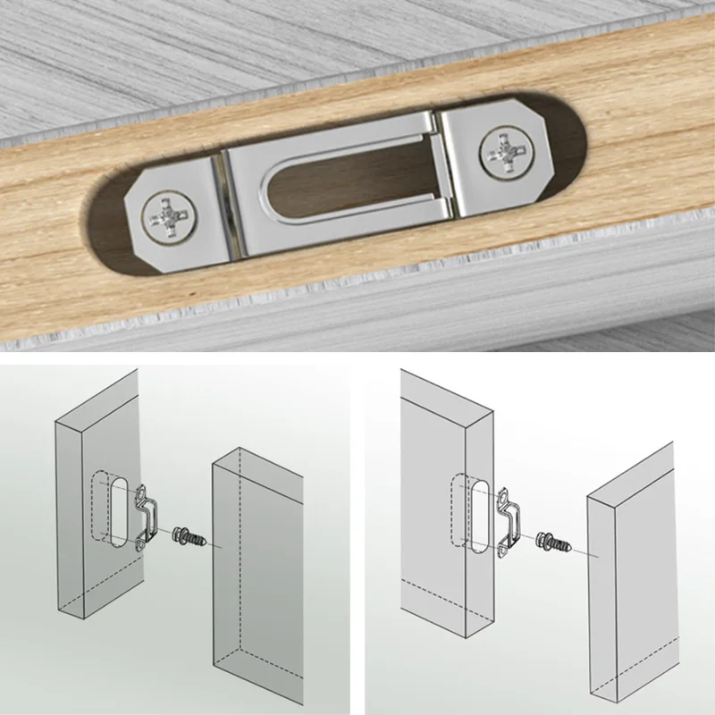 3 Set Home Cabinet Closet Invisible Screw Fastener Concealed Connector Accessory Wardrobe Furniture Concealed Screw Fastener