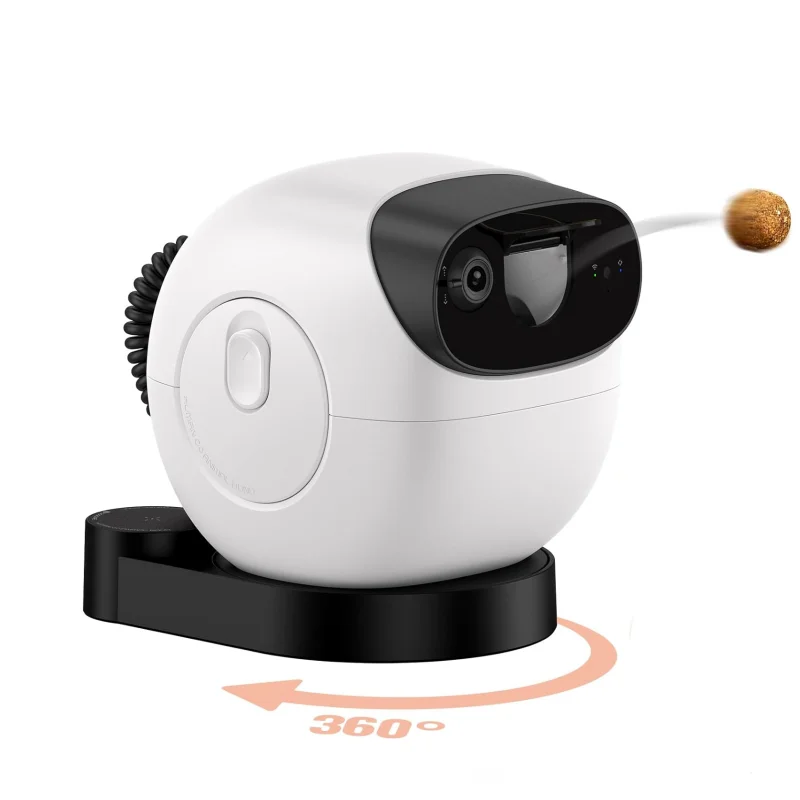 Pet dog vlog, 360 degree rotating smart camera 1080p high definition pet camera, with motion tracking bark alarm