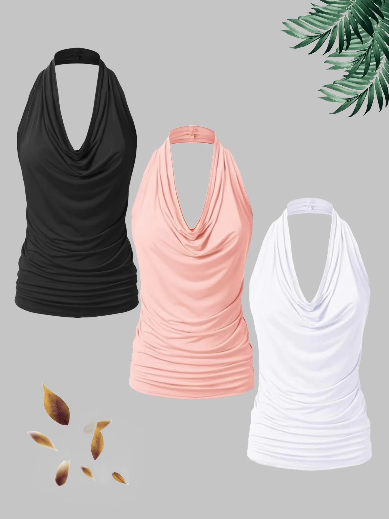 مجموعة سترة رسن نسائية عصرية جديدة بلون سادة مكونة من ثلاث قطع