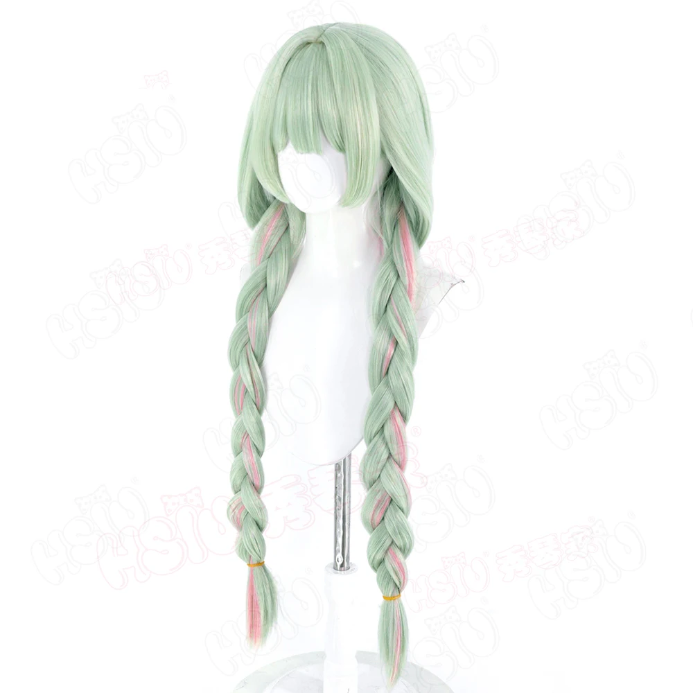 Game Wuthering Waves Phrolova Cosplay Wig 95CM Blue gray mixed gray pink long hair Synthetic Wig+Wig cap Party Halloween Wig