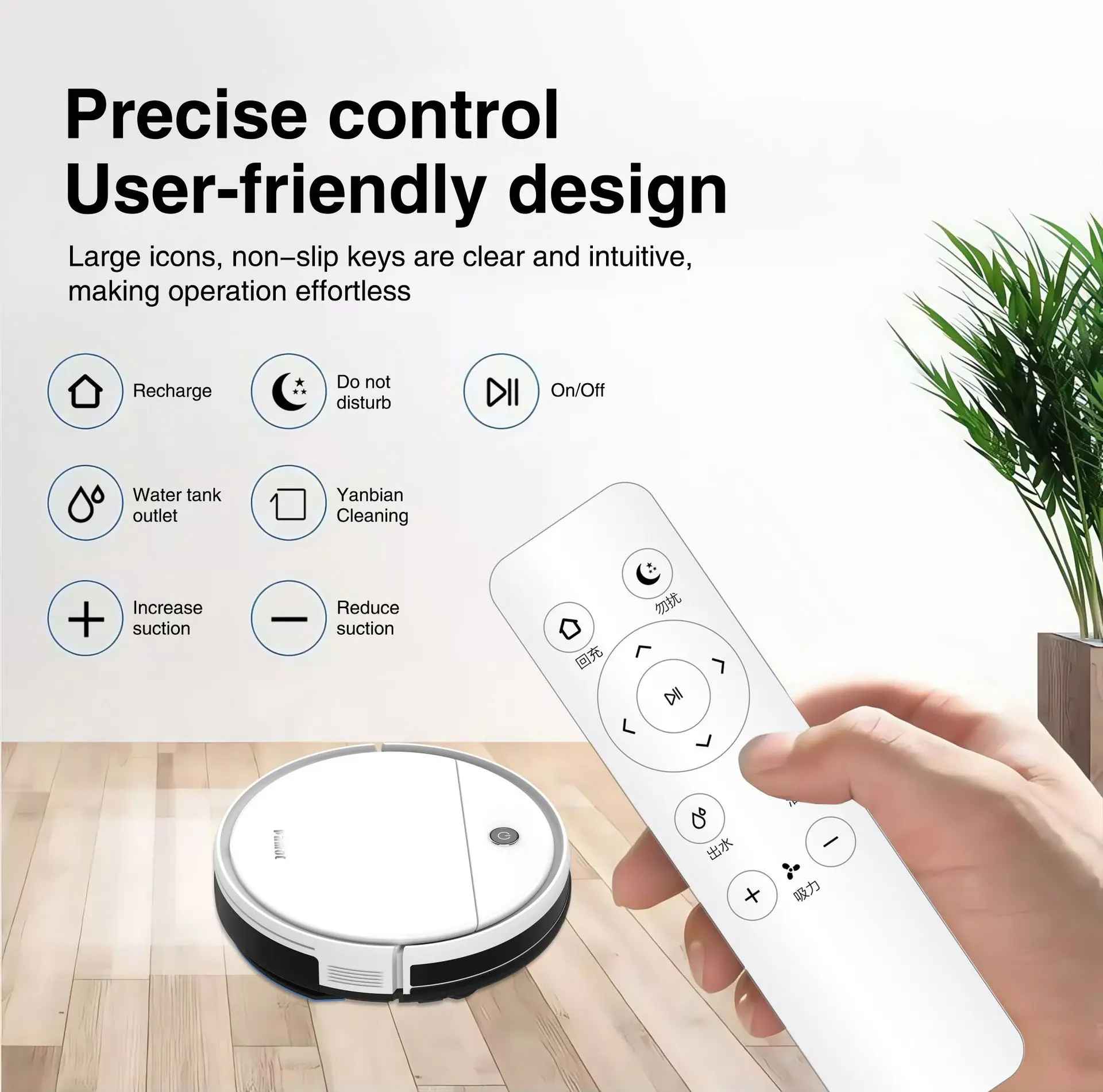 Smart 3‑in‑1 Robot Vacuum Remote Control Auto‑Recharge Sweep Vacuum Mop Home Cleaner