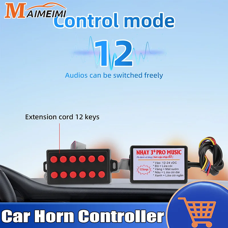 Controlador de bocina de coche, accesorios electrónicos multifuncionales, Control inalámbrico, 12V-24V, para varios bocinas de barco y coche