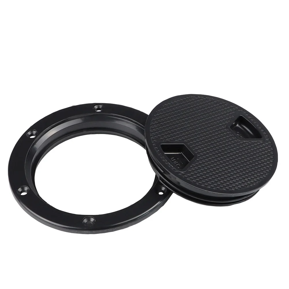 

1 Piece ABS Plastic Blace Round Locking Deck Access Plate Cover Marine Hardware Watertight Deck Inspection Plate
