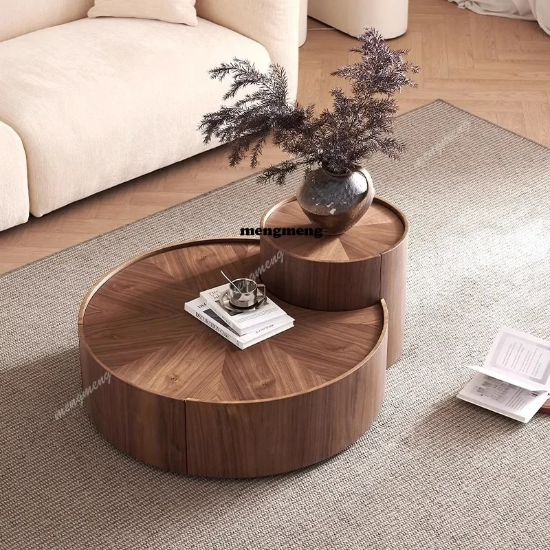 

French Luxury Coffee Table Nordic Solid Wood Living Room High-end Coffee Table Designer Retro Home Furniture EscritoriosX
