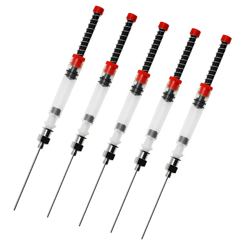 

ABFKW 5 PCS Fountain Pen Ink Syringe Filler, Spring Converter with Removable Blunt Needle Tip