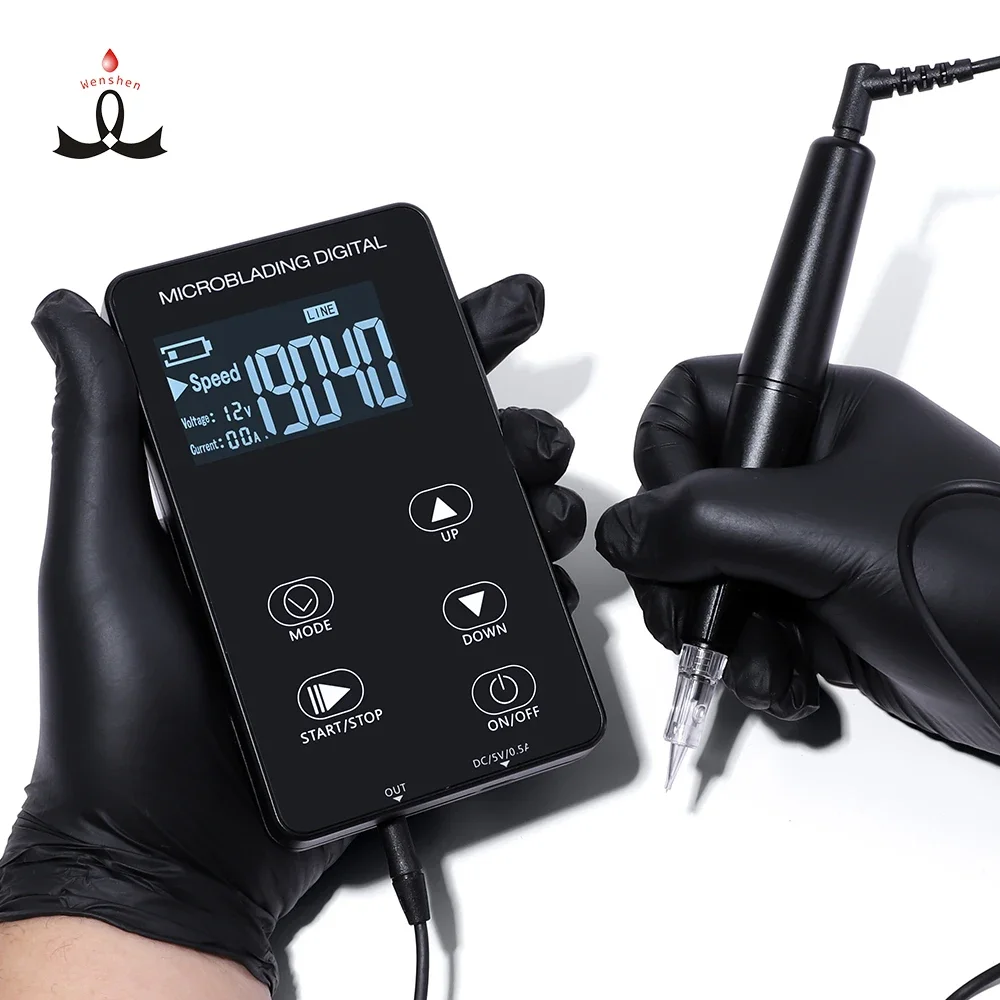 Sterke stabiliteit Permanente make-up Tattoo Micropigmentatie Machine Kit YD Batterij Machine voor tattoo-training