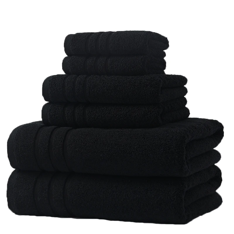 6 Piece Towel Set Highly Absorbent Bathroom 100% Cotton 2 Hand Towels 2 Face Towels 2 Bath Towels Suitable for Hotel Family Set