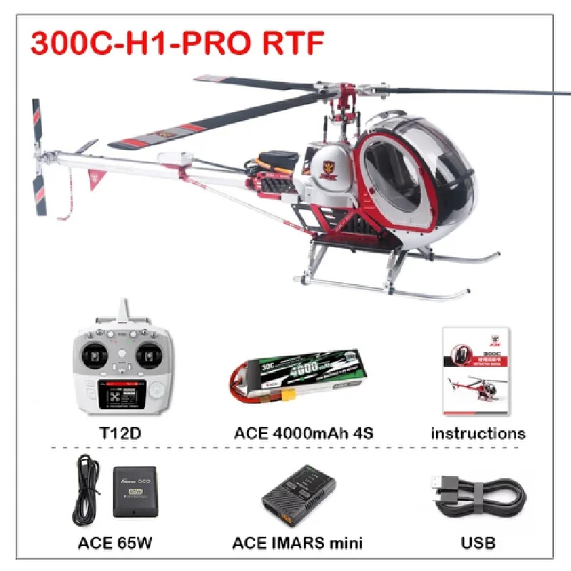 Verbeterde Ver H1 Pro Schwarzer 300C helikopter ENORME alle metalen hoge simulatie modelvliegtuigen Yatuo 470 380 niveau modelvliegtuigen