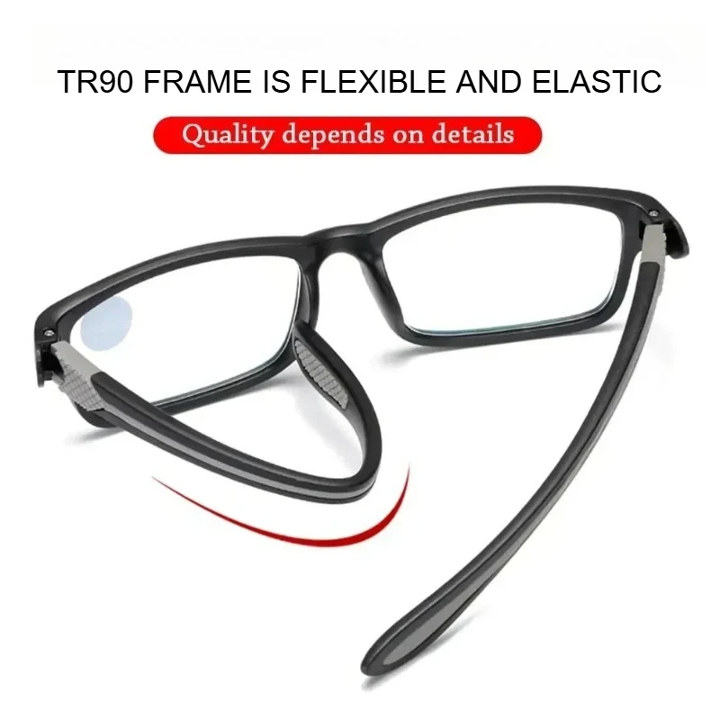 TR90 Sports Reading Glasses for Men and Women Anti Blue Light Blocking Eyewear Full Frame Presbyopia Eyeglasses +1.0 To +4.0