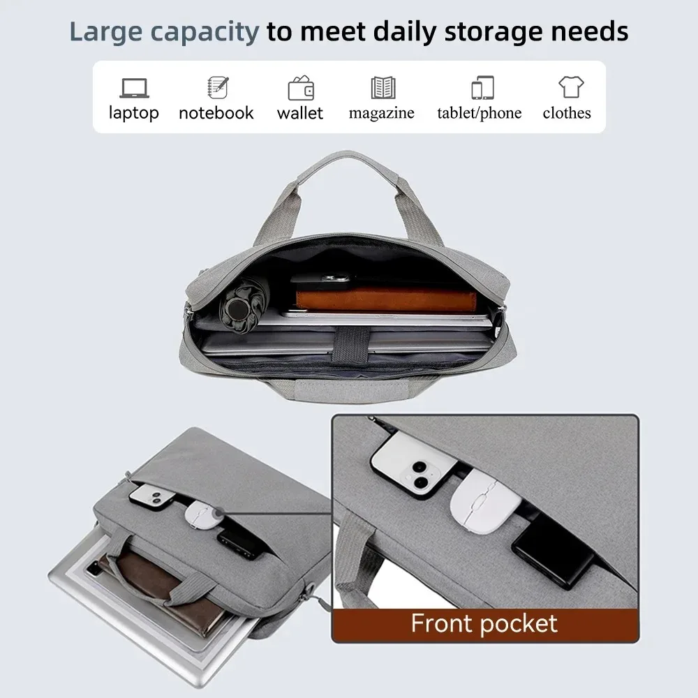 حقائب الكمبيوتر المحمول حقيبة كم ل 14/15.6 بوصة حقيبة كمبيوتر محمول لماك بوك اير برو اللوحي مقاوم للماء المحمولة السفر تحمل حقيبة يد الكمبيوتر #4