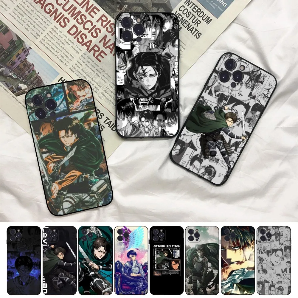 Anime L-LEVI A-ACKERMAN Phone Case For iPhone 14 11 12 13 Mini Pro XS Max Cover 6 7 8 Plus X XR SE 2020 Funda Shell