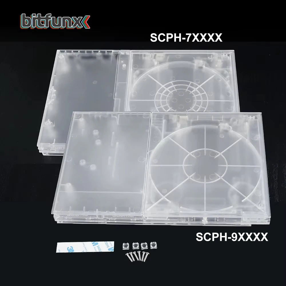 Bitfunx Game Console Protective Housing Translucent Replacement Shell Accessories For SONY PlayStation2 Slim Console