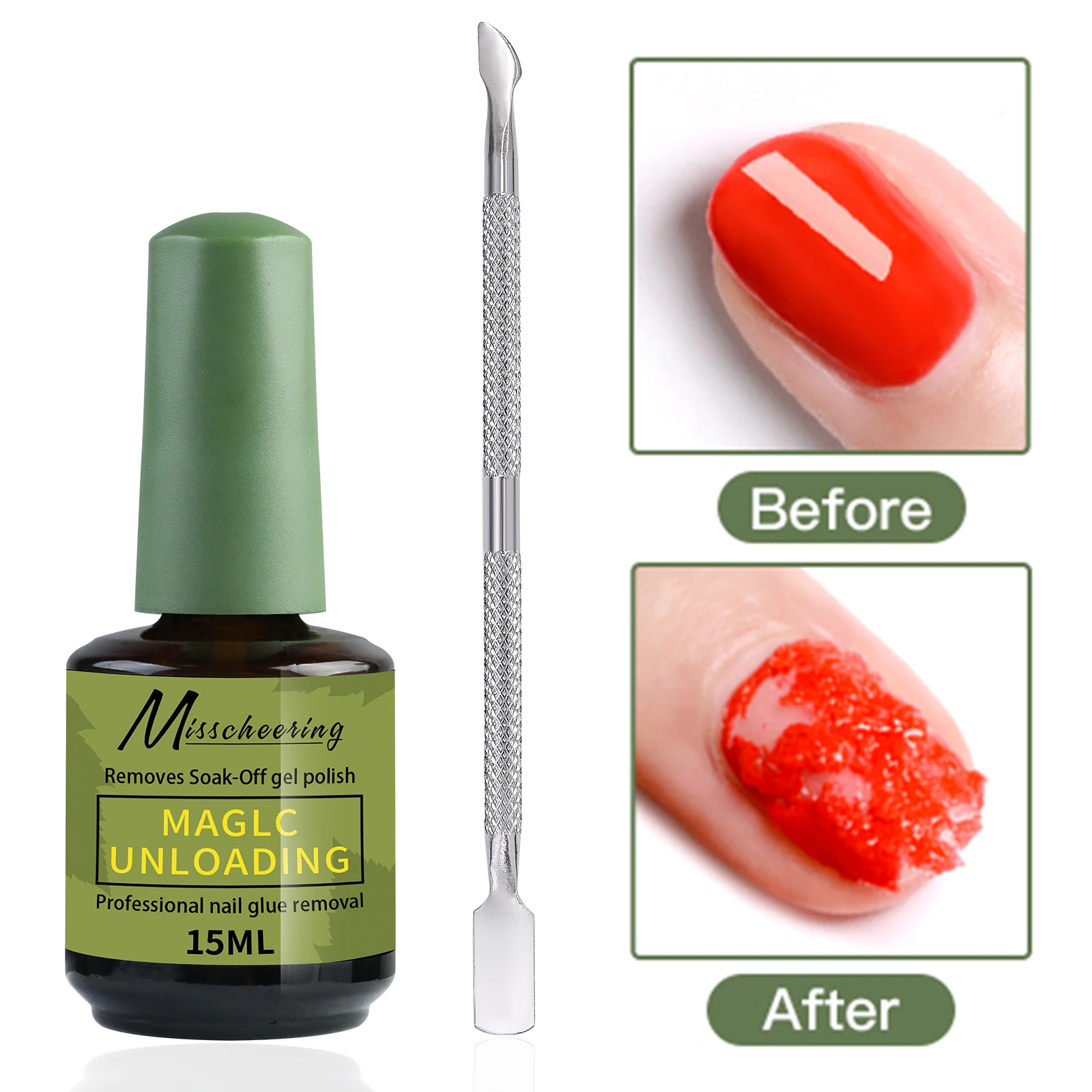 Misscheering 15 ml Magic Fast Nail Gel Polish Remover Schoon UV Losweken Semi Permanente Vernis Nail Art Removal Tools manicure