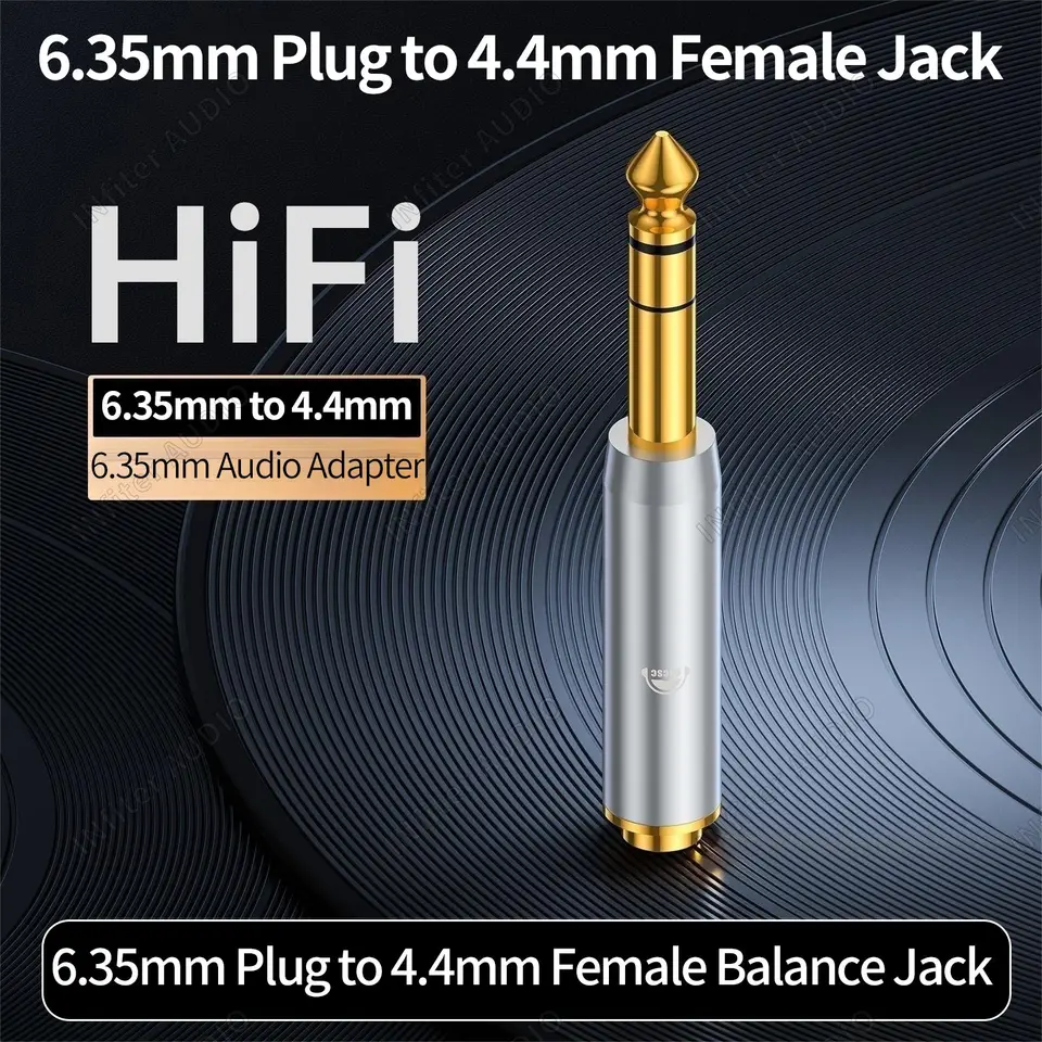 Cavo adattatore bilanciato da 4,4 mm - Converti in 3,5 mm/6,35 mm (1/4) a terminazione singola - 4 pin XLR/2,5 mm bilanciato - Rame placcato argento 20 AWG 7N OCC - Italia Cavo adattatore bilanciato da 4,4 mm - Converti in 3,5 mm/6,35 mm (1/4) a terminazione singola - 4 pin XLR/2,5 mm bilanciato - Rame placcato argento 20 AWG 7N OCC - Italia