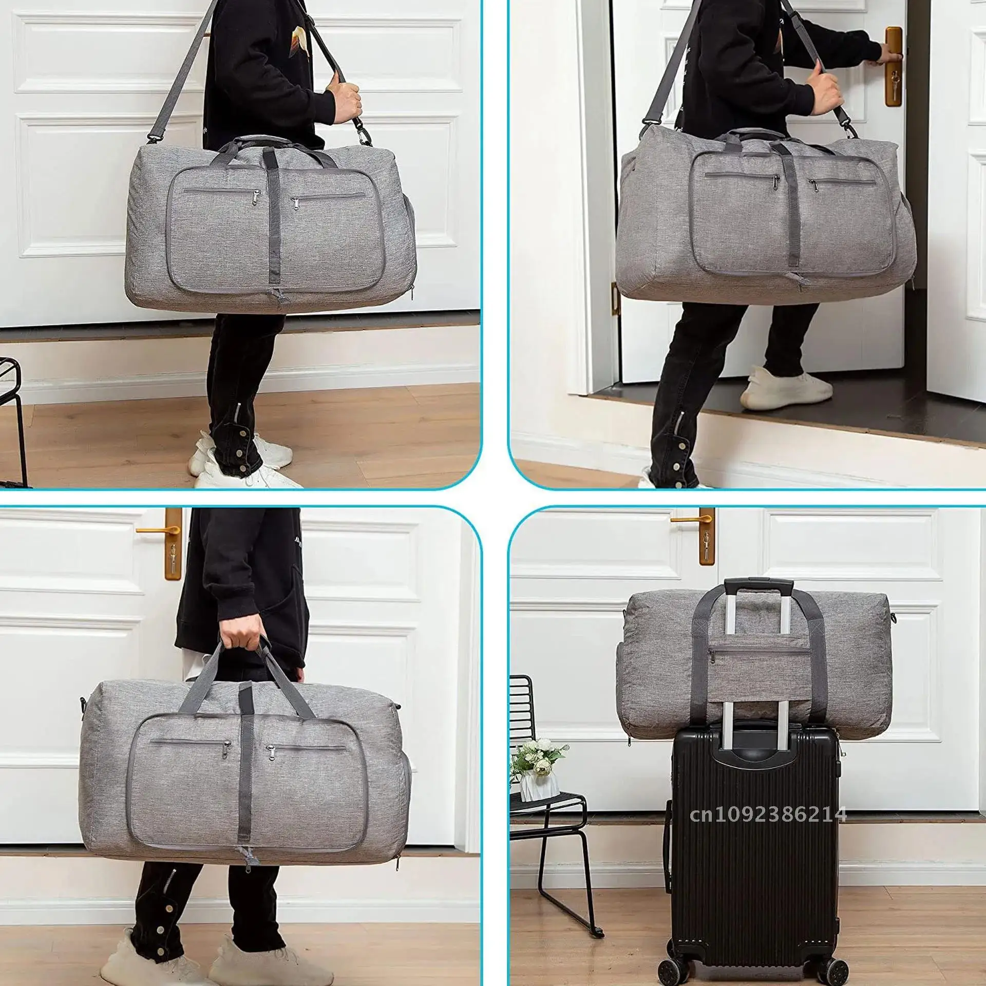 

Large Sports 115L Oxford Cloth Travel Bag Fitness Training with Separation Bags Shoes Capacity Bags Wet Coach Dry