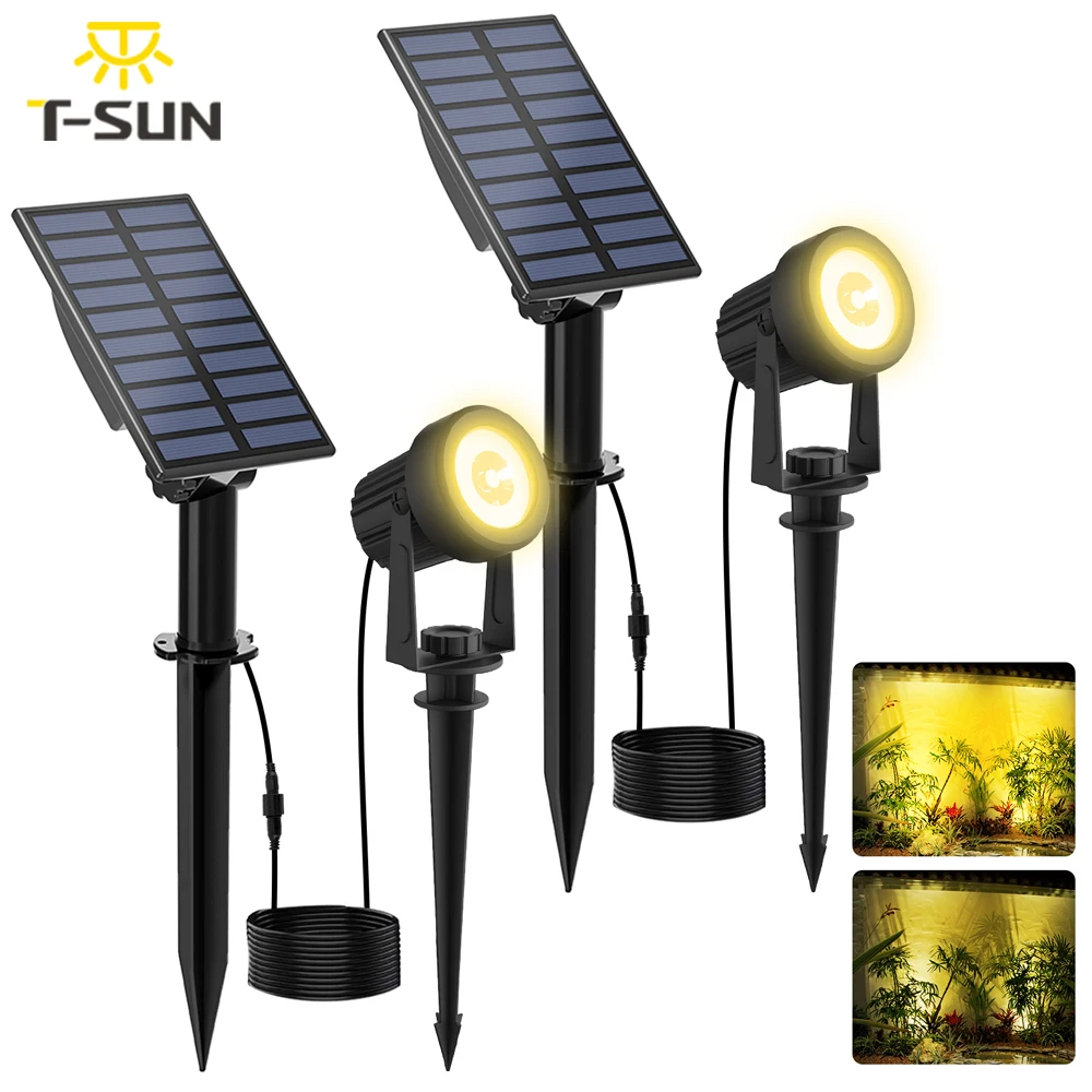 2PCS Super Bright Solar Spotlight Solar LED Light Outdoor IP65 Waterproof 3000K/6000K Solar Lamp For Garden Decor Solar Light