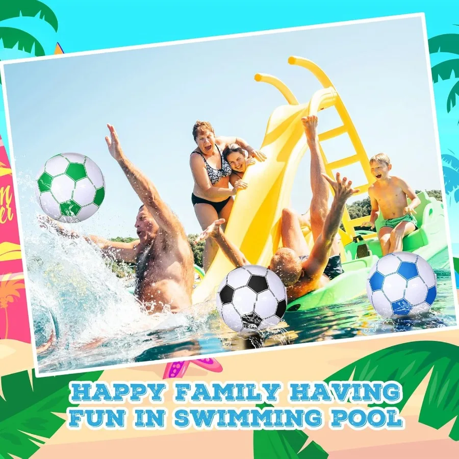 كرات الشاطئ القابلة للنفخ لكرة القدم مقاس 16 بوصة، كرات الشاطئ السائبة لحفلات كرة القدم، ألعاب حمام السباحة الصيفية للرياضة والنشاط الخارجي