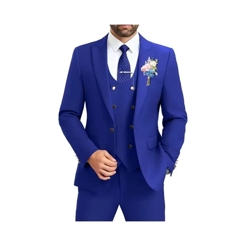 

Men's Suit 3 Pieces Business Party Conference Suit Set Lightweight Business Savvy Fashionable Evening Dress