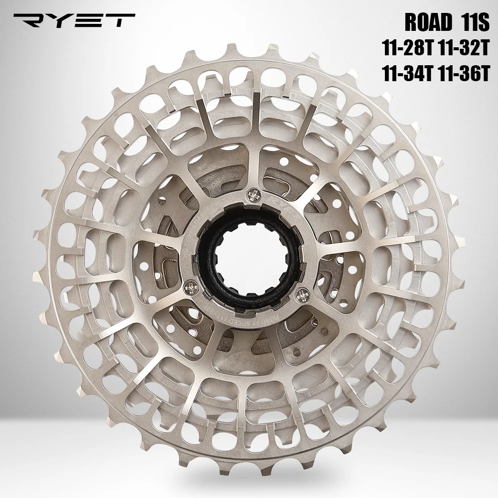 

Ryet Road Bike Cassette Ultralight SLR2 11 Speed 28/32/34/36T 12S Bicycle Freewheel 11V K7 CNC Gravel HG System Cycling Parts