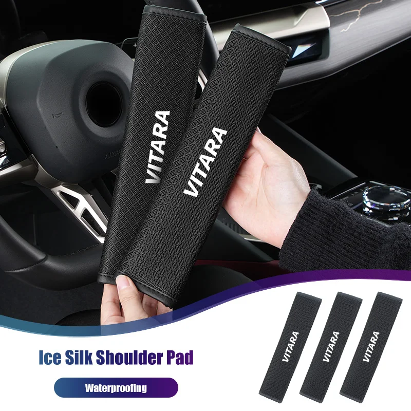 

Auto Seat Belt Shoulder Pad Car Storage Accessories For Suzuki Grand Vitara SX4 Swift Jimny X-Lander Celerio Kizashi Liana