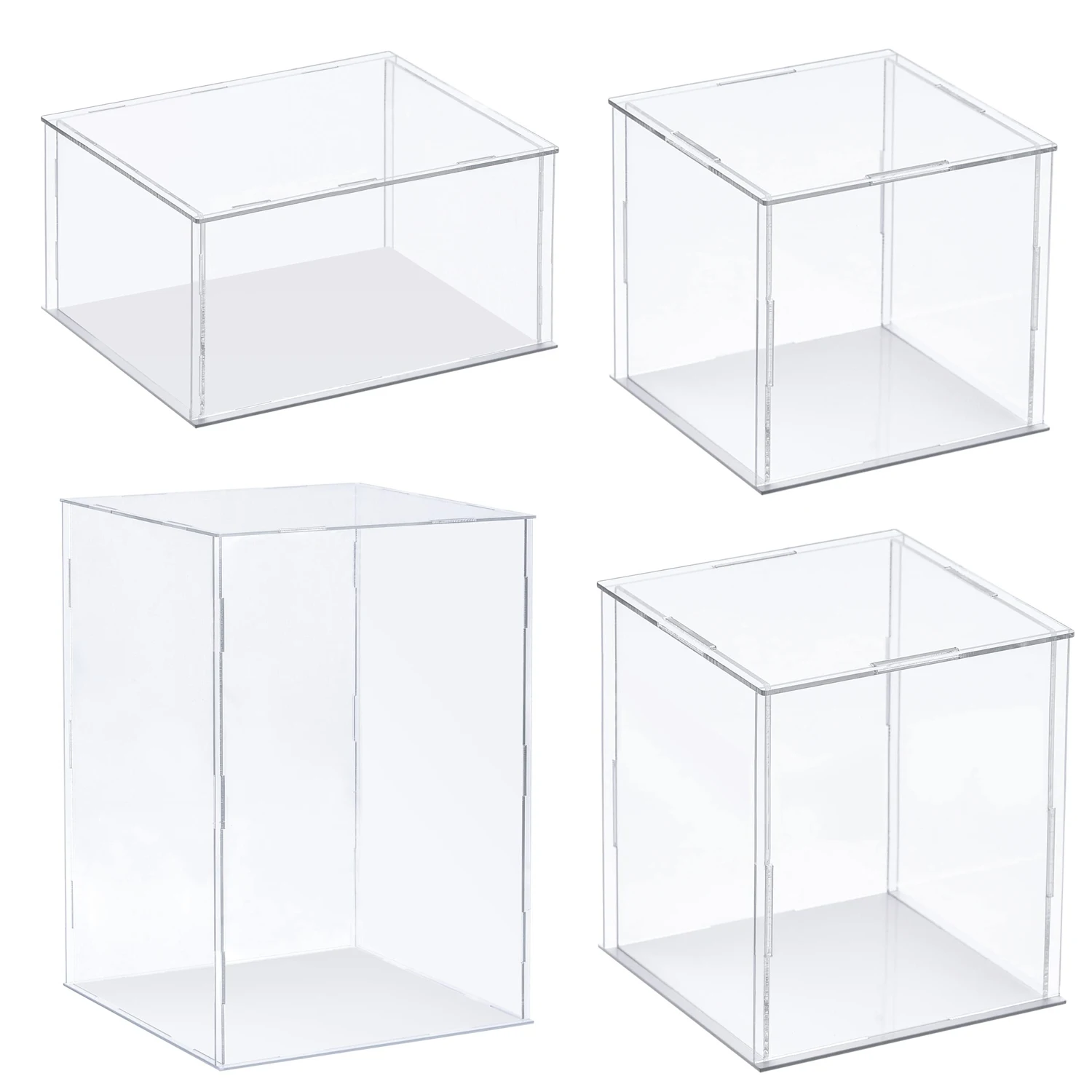 

75 Size Clear Display Case Acrylic Display Box Assemble Dustproof Box Model Showcase For Doll Storage Blind Box Toy Model Car